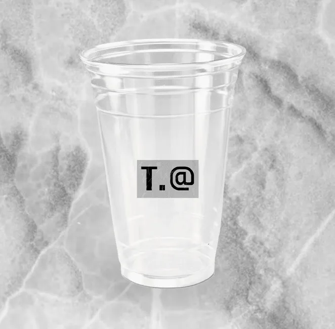 Custom Printed Disposable Plastic Pet Cups for Coffee & Beer